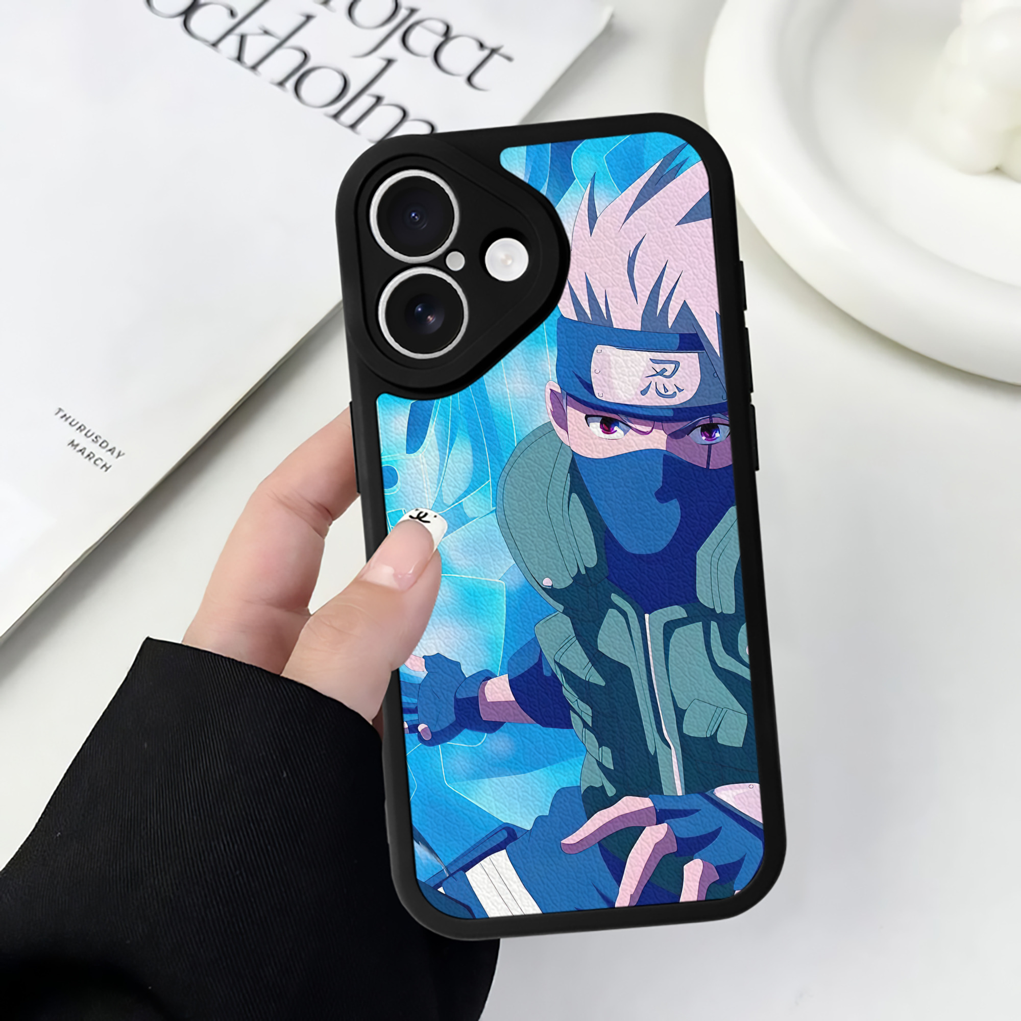 （画像用） NARUTO -ナルト- NARUTO -ナルト- 疾風伝 【iPhone 16シリーズ対応】シリコンスマホケース（レザー調） 材質：シリコン
